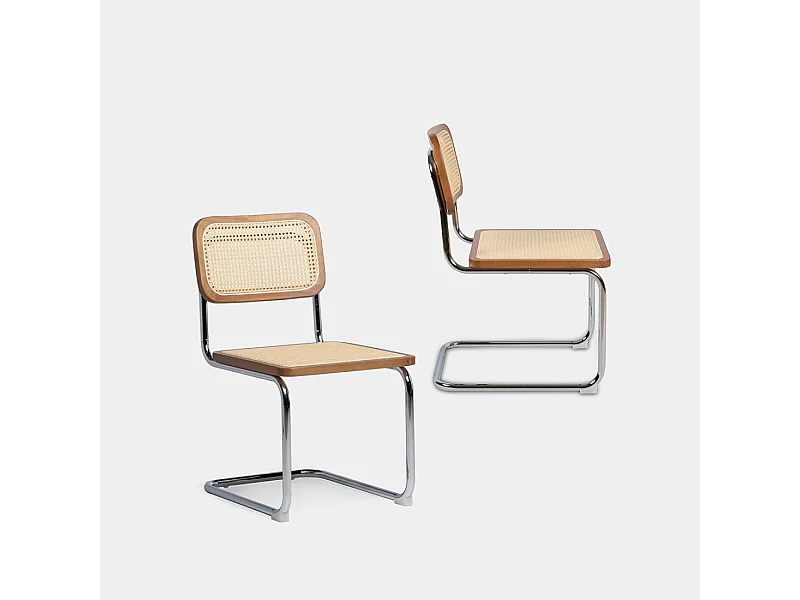 Chaise de salle à manger en bois noyer 45x84 cm-Keila