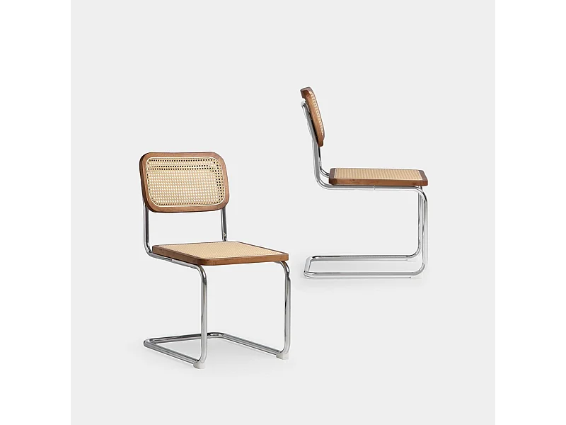 Chaise de salle à manger en bois noyer 45x84 cm-Keila