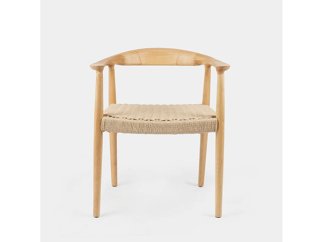 Chaise de salle à manger en bois naturel 65x74 cm-Thesa