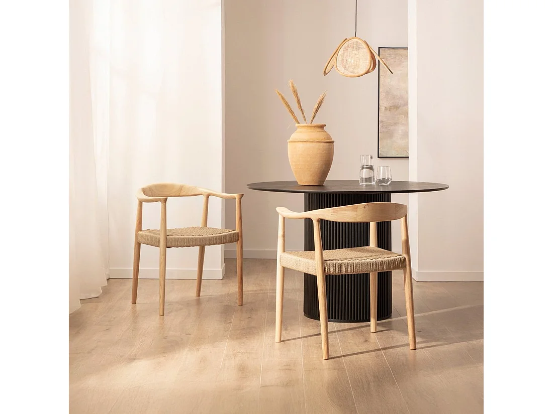 Chaise de salle à manger en bois naturel 65x74 cm-Thesa