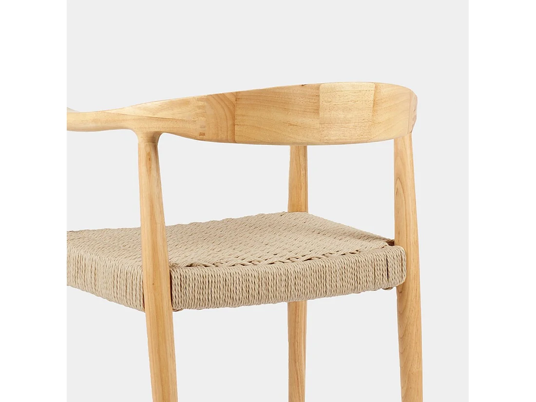Chaise de salle à manger en bois naturel 65x74 cm-Thesa
