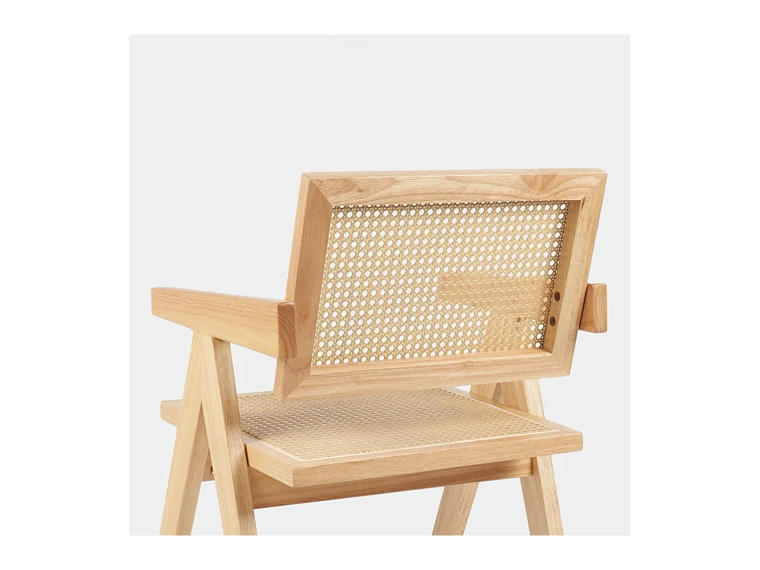 Chaise de salle à manger en bois naturel 51x80 cm-Nelha