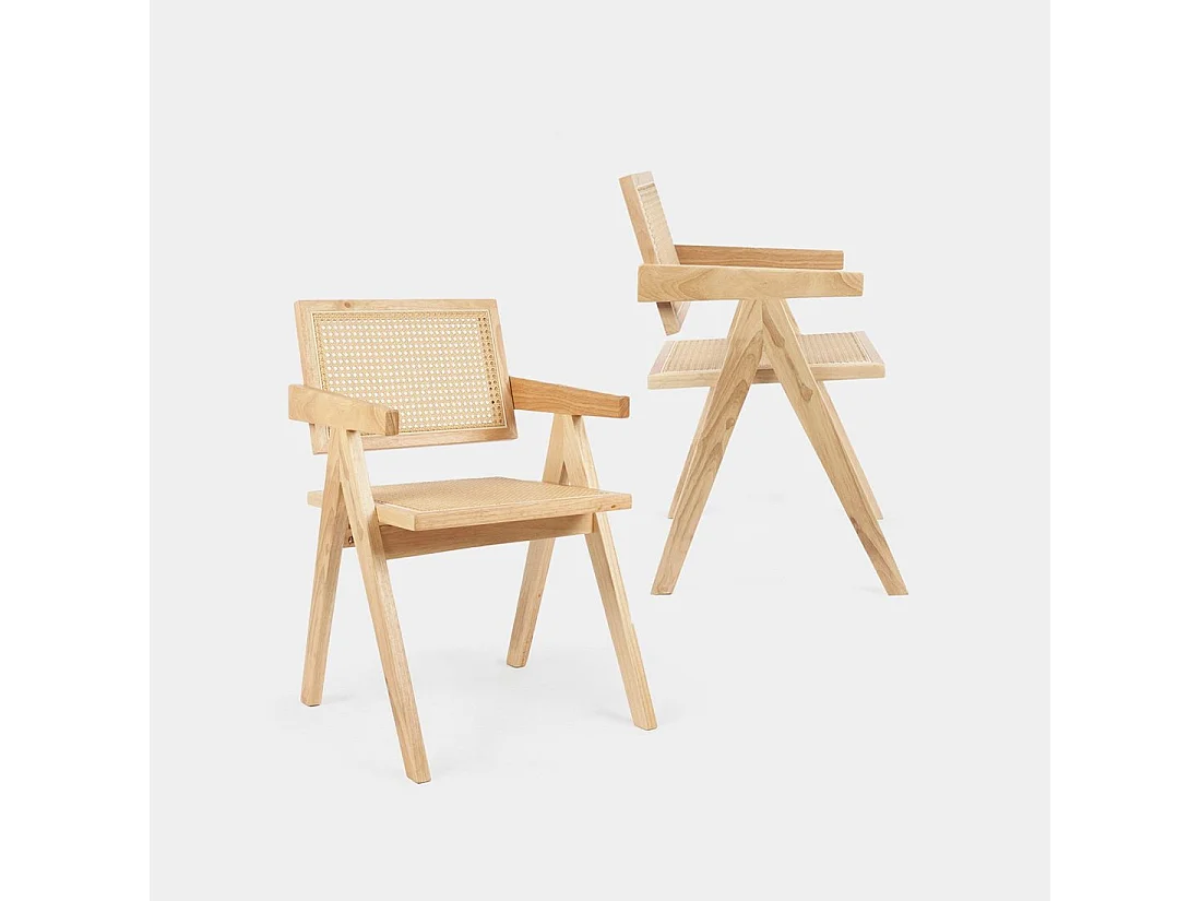 Packs 2 sillas Natural 51 x 80 cm