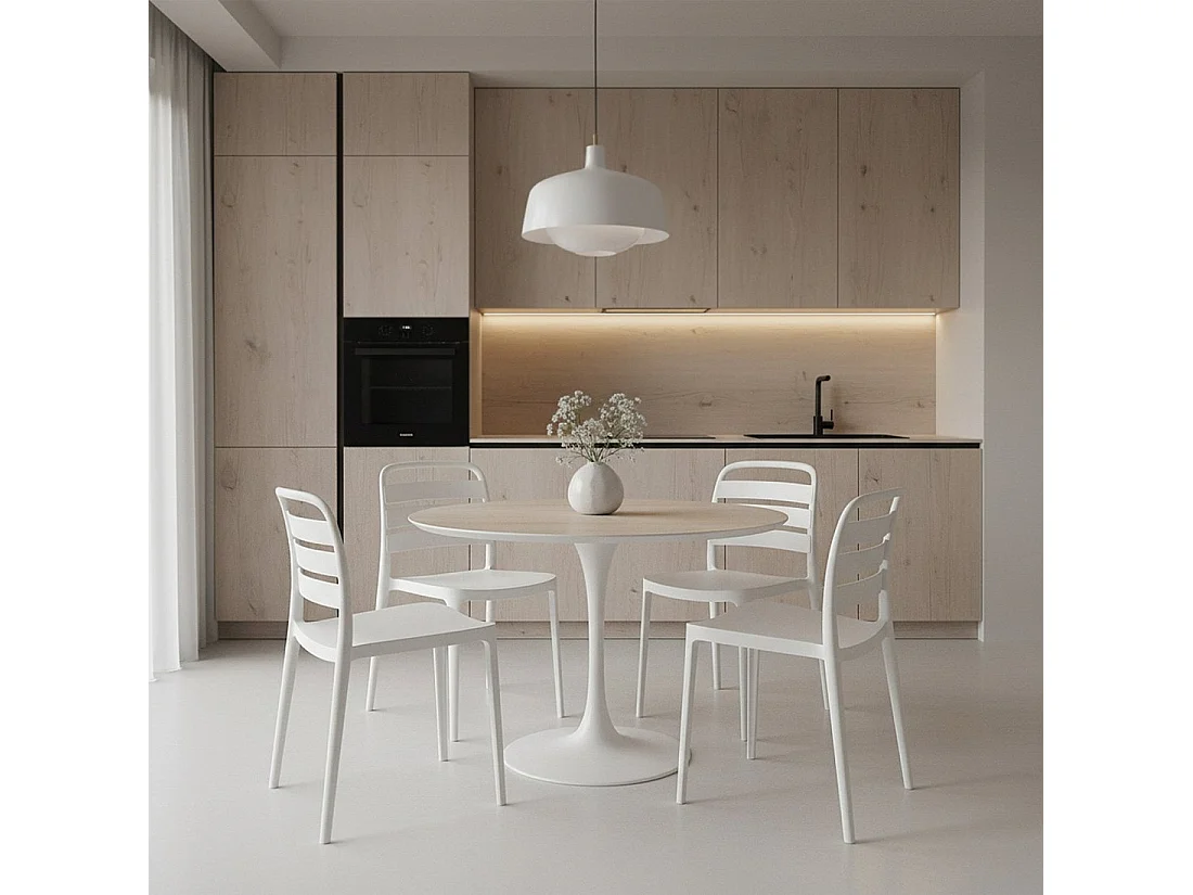 Packs 4 sillas Blanco 42 x 80 cm