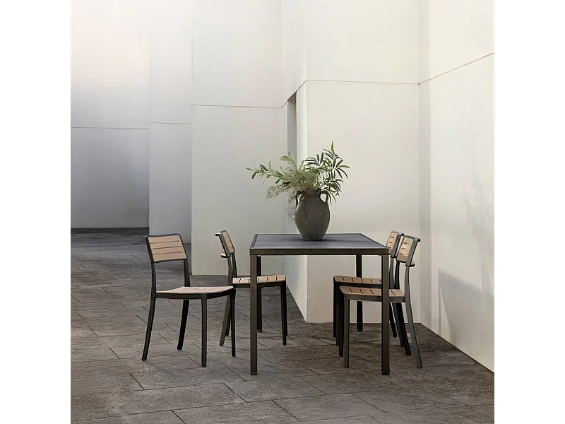 Packs 4 sillas Negro 41 x 81 cm