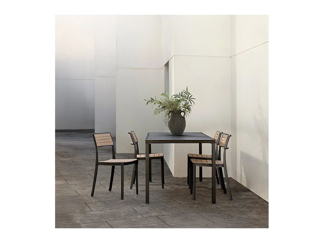 Packs 4 sillas Negro 41 x 81 cm