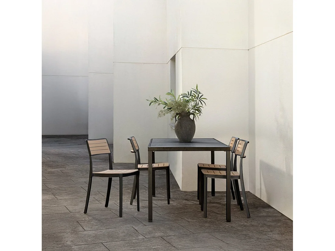 Packs 4 sillas Negro 41 x 81 cm