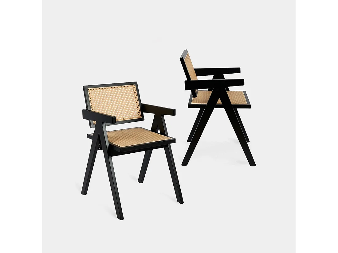 Packs 2 sillas Negro 51 x 80 cm