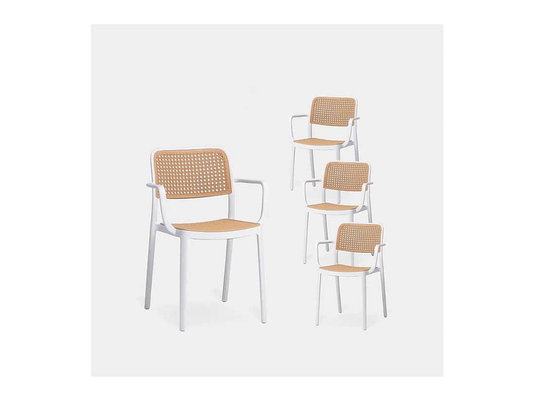 Packs 4 sillas Blanco 57 x 81 cm