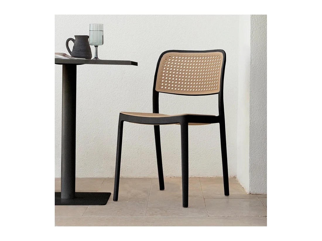 Packs 4 sillas Negro 44 x 81 cm