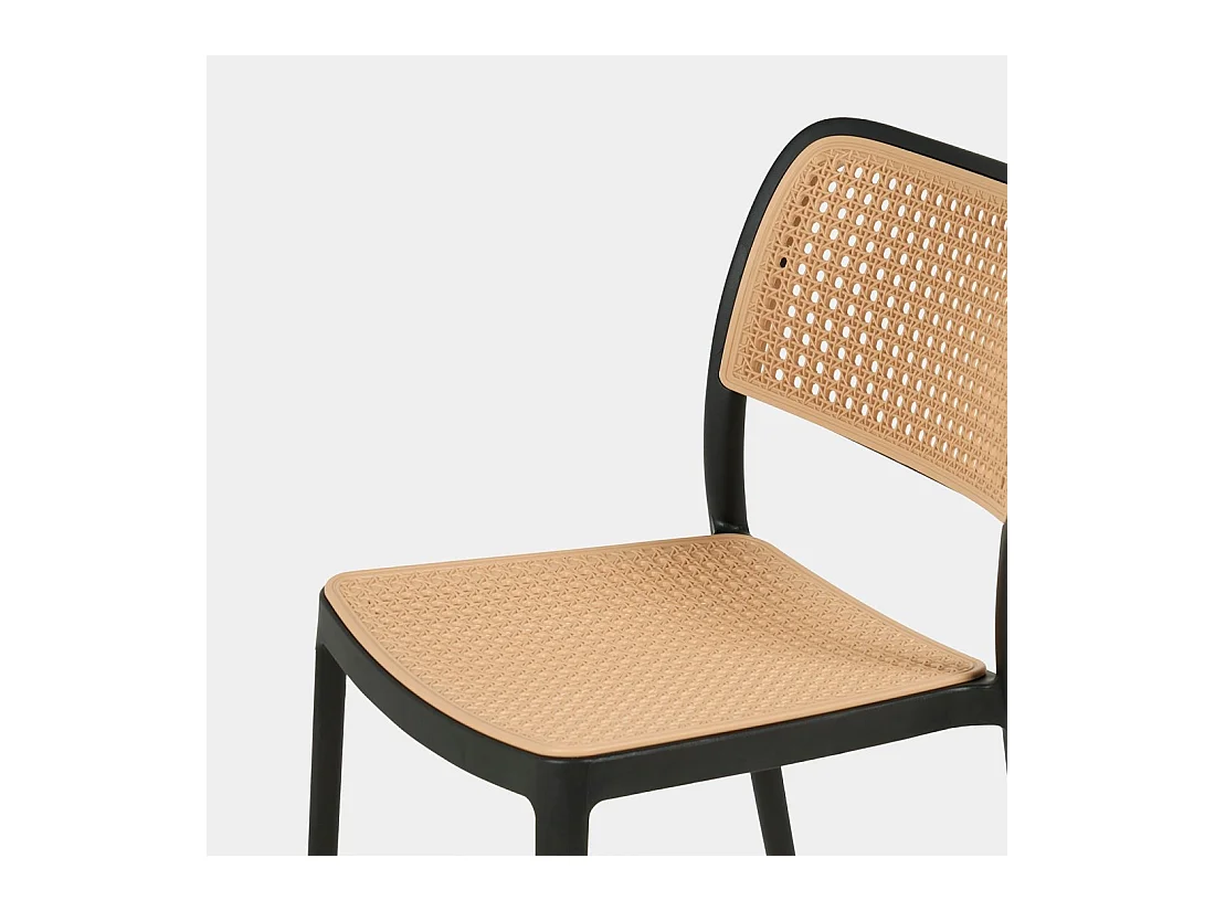 Packs 4 sillas Negro 44 x 81 cm