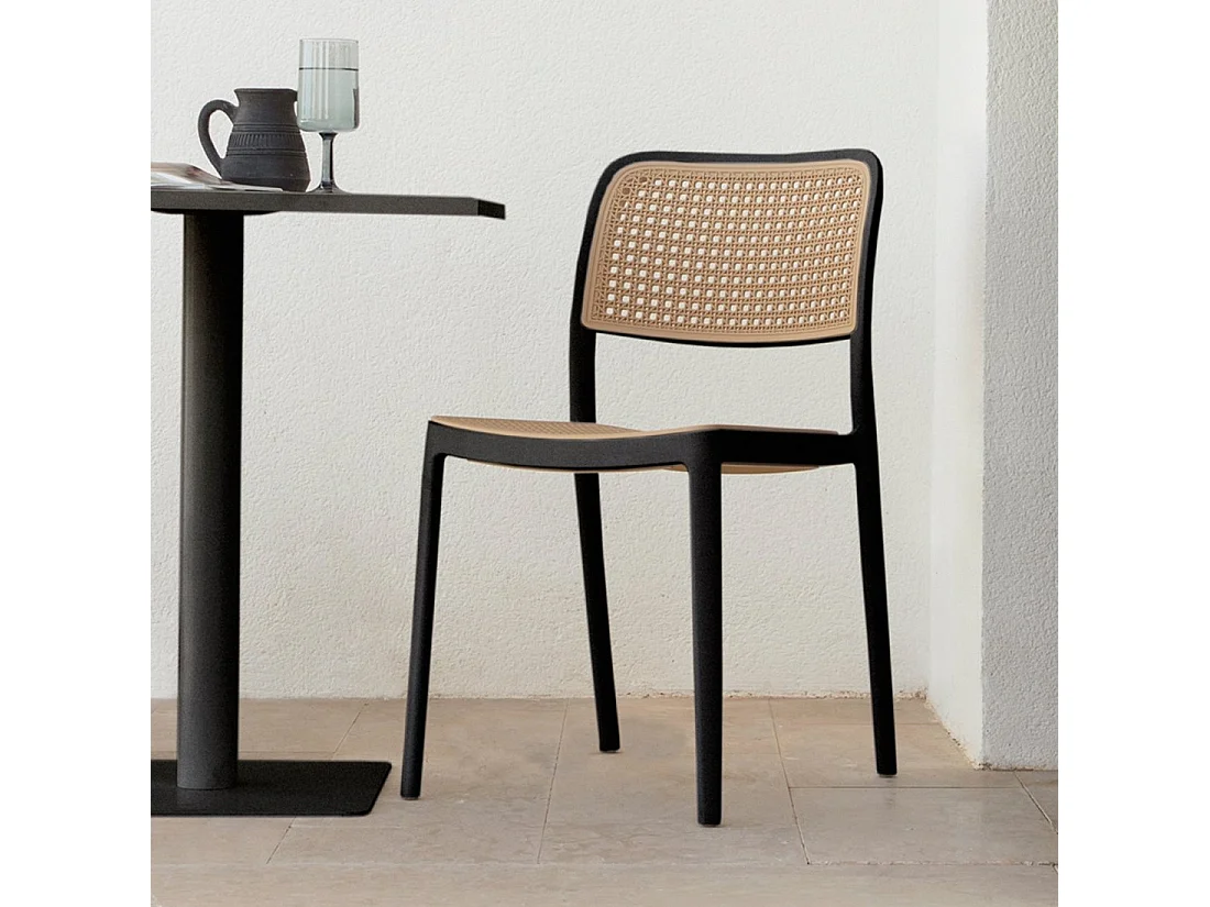 Packs 4 sillas Negro 44 x 81 cm