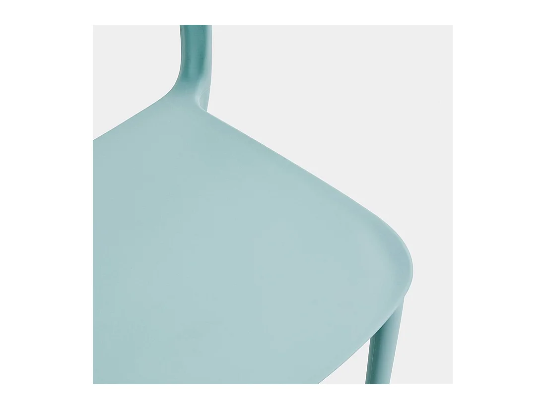 Chaise d'extérieur en plastique menthe 46x83 cm-Klint