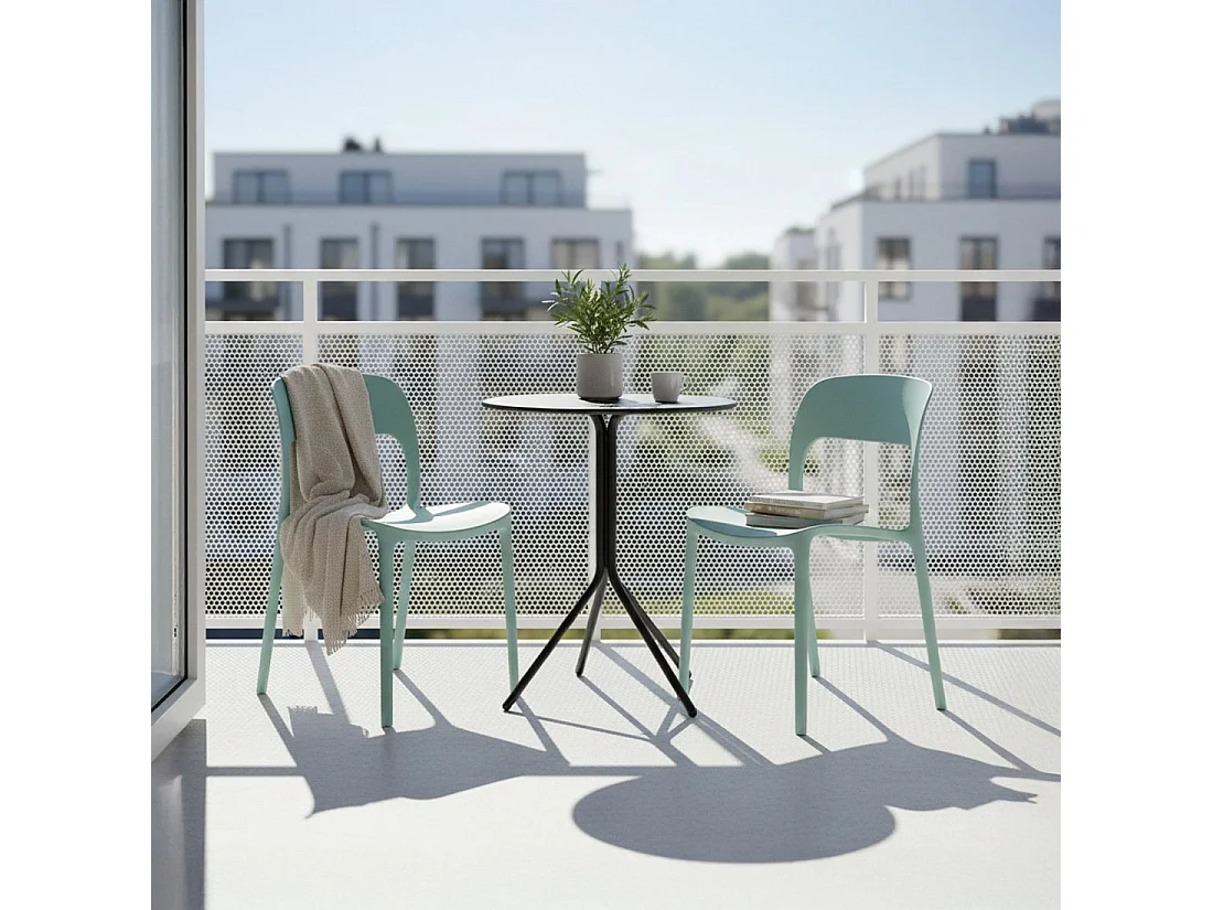 Chaise d'extérieur en plastique menthe 46x83 cm-Klint