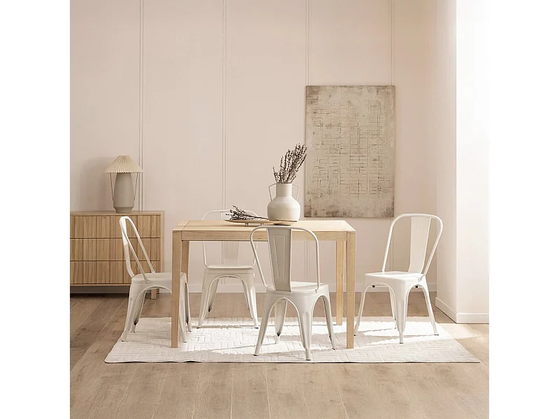 Chaise d'extérieur en métal beige 46x85 cm-Hjorts