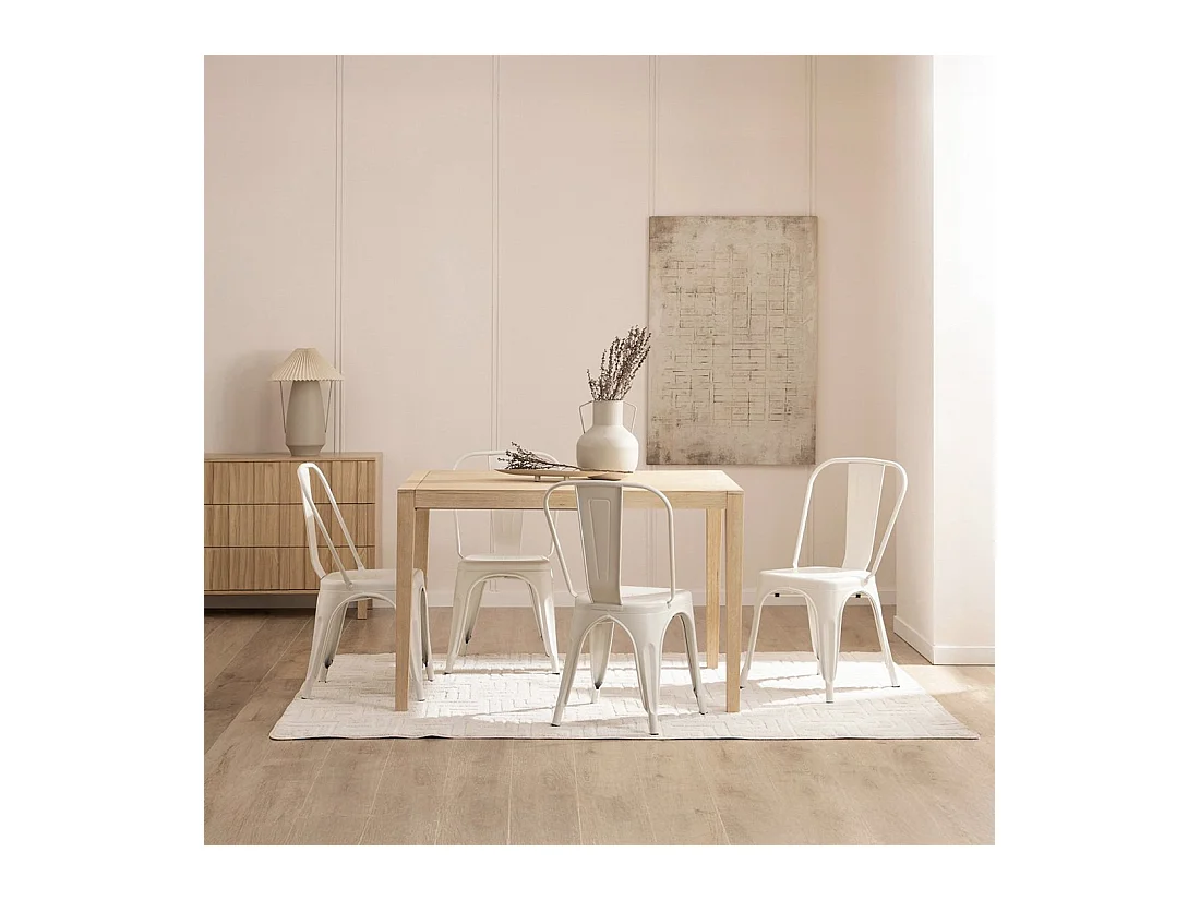 Chaise d'extérieur en métal beige 46x85 cm-Hjorts