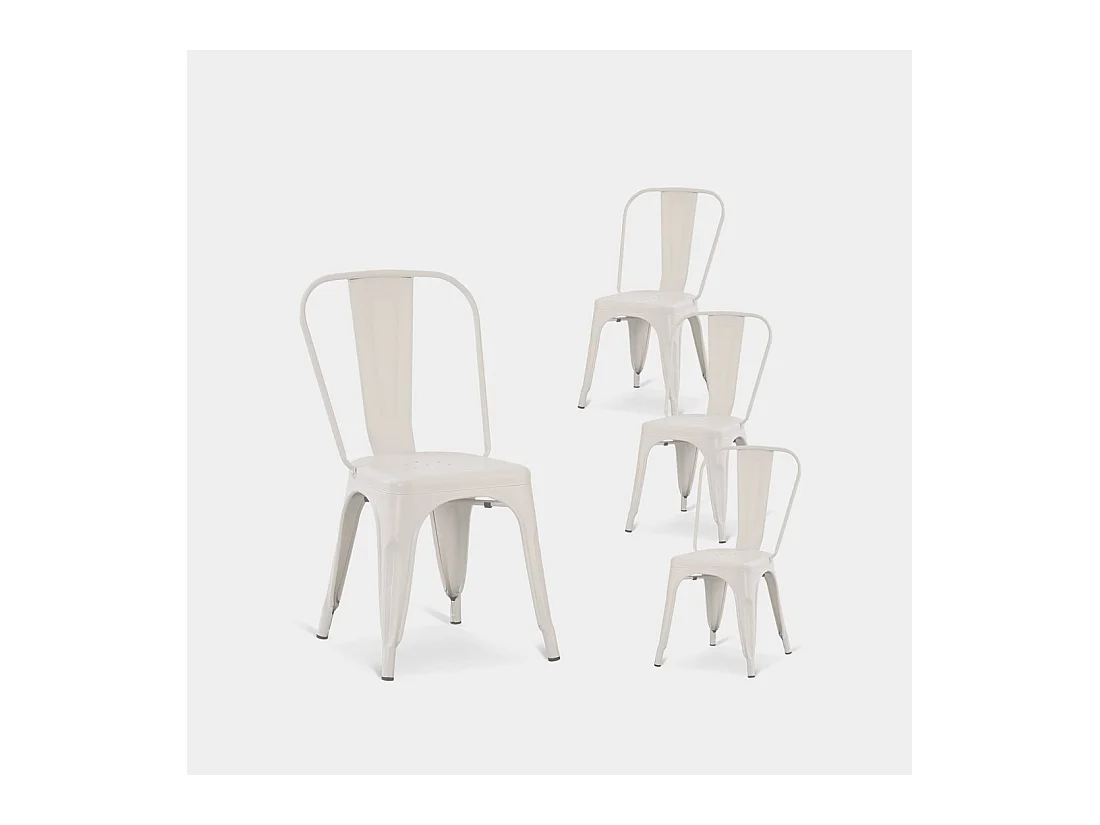 Chaise d'extérieur en métal beige 46x85 cm-Hjorts