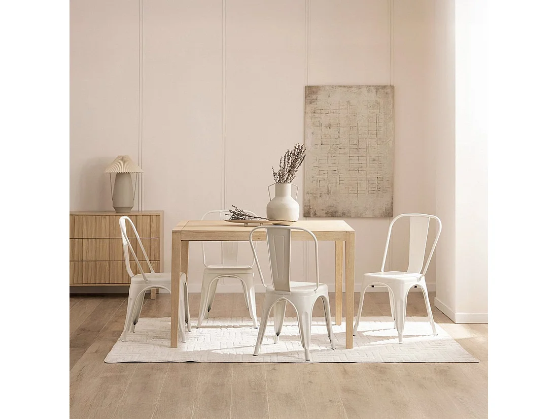 Packs 4 sillas Beige 46 x 85 cm