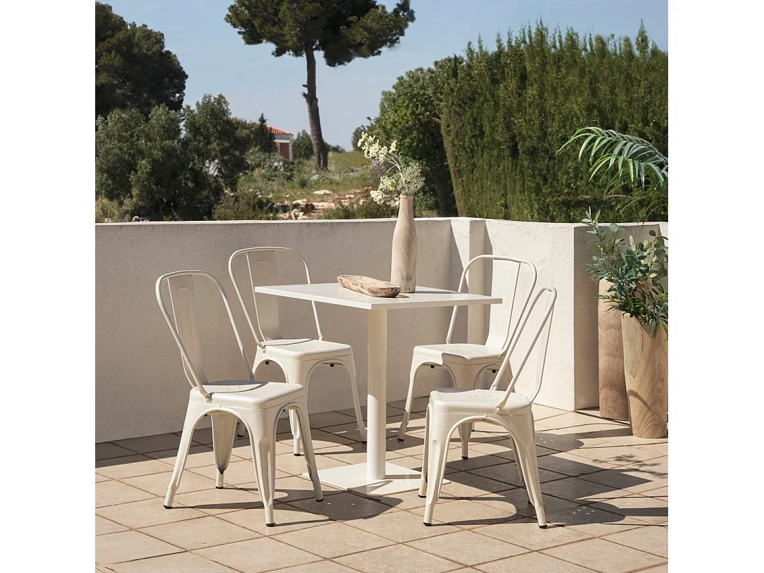 Packs 4 sillas Beige 46 x 85 cm