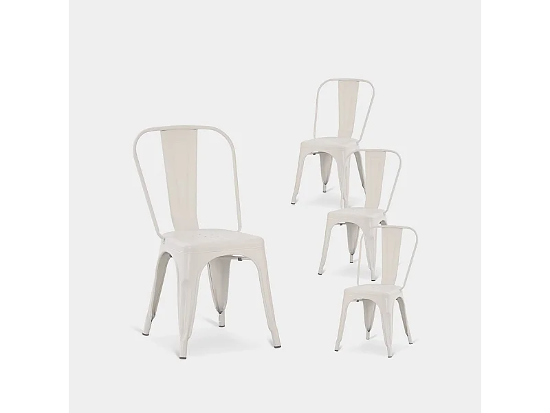 Chaise d'extérieur en métal beige 46x85 cm-Hjorts