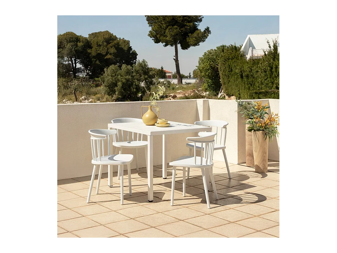 Packs 4 sillas Blanco 48 x 75 cm