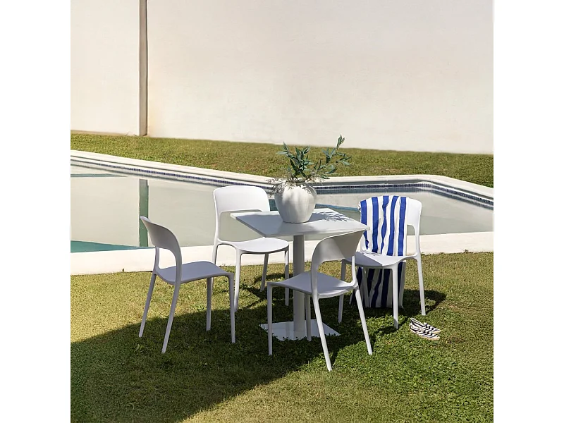 Packs 4 sillas Blanco 46 x 83 cm