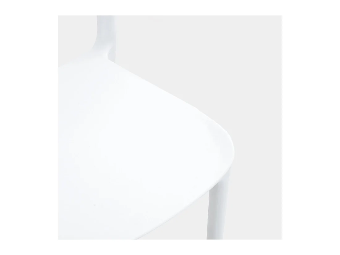 Chaise d'extérieur en plastique blanc 46x83 cm-Klint