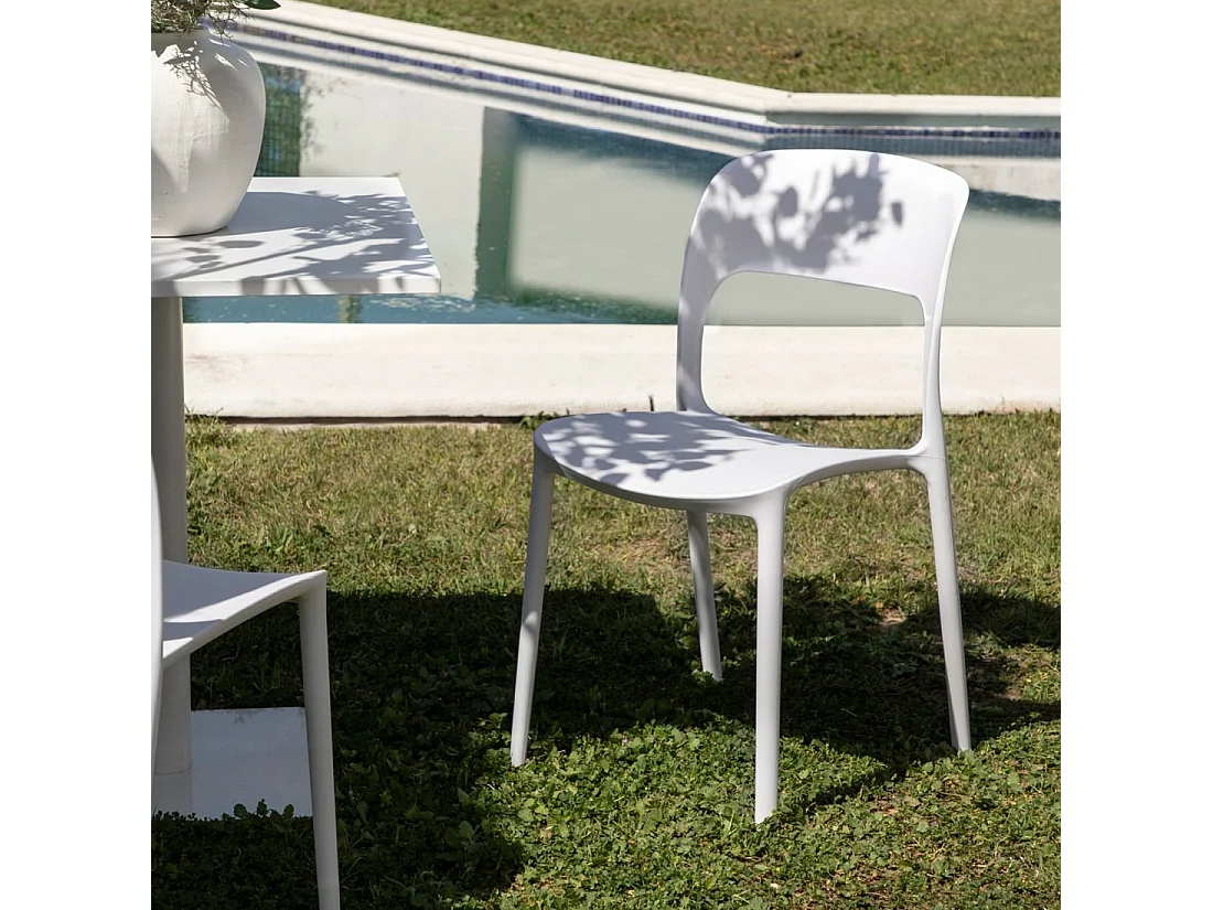 Packs 4 sillas Blanco 46 x 83 cm