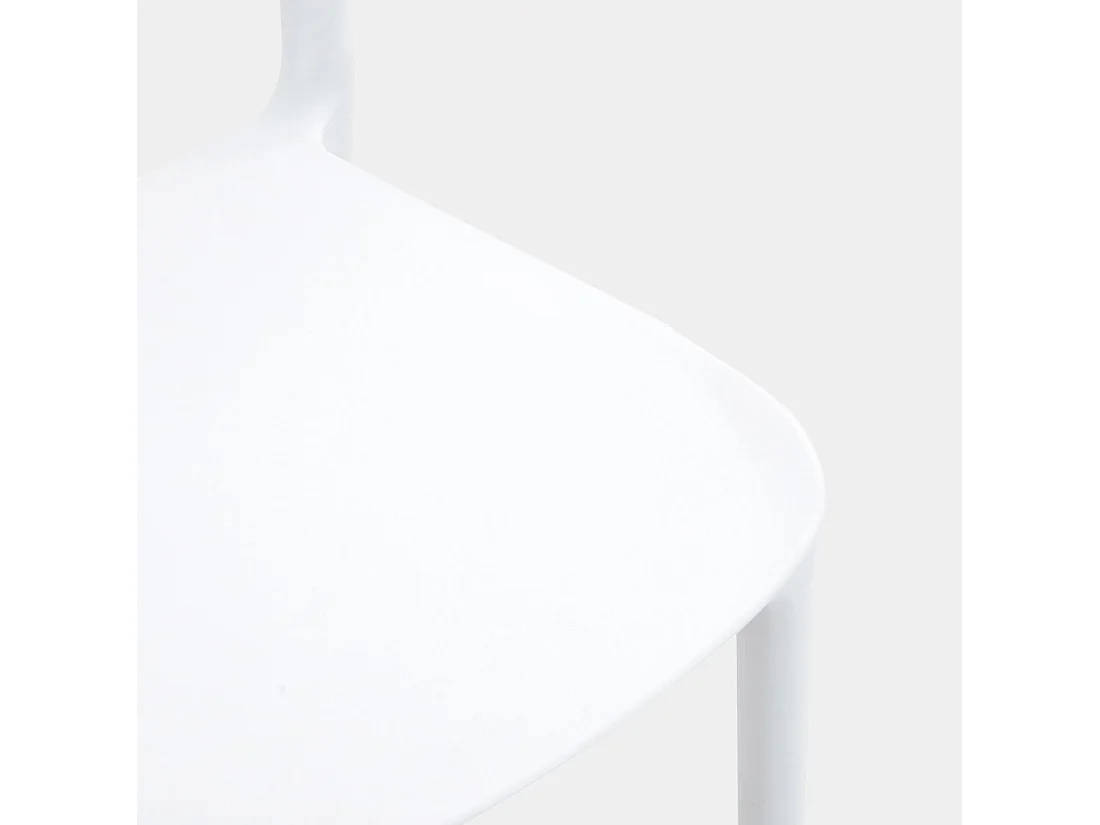 Chaise d'extérieur en plastique blanc 46x83 cm-Klint