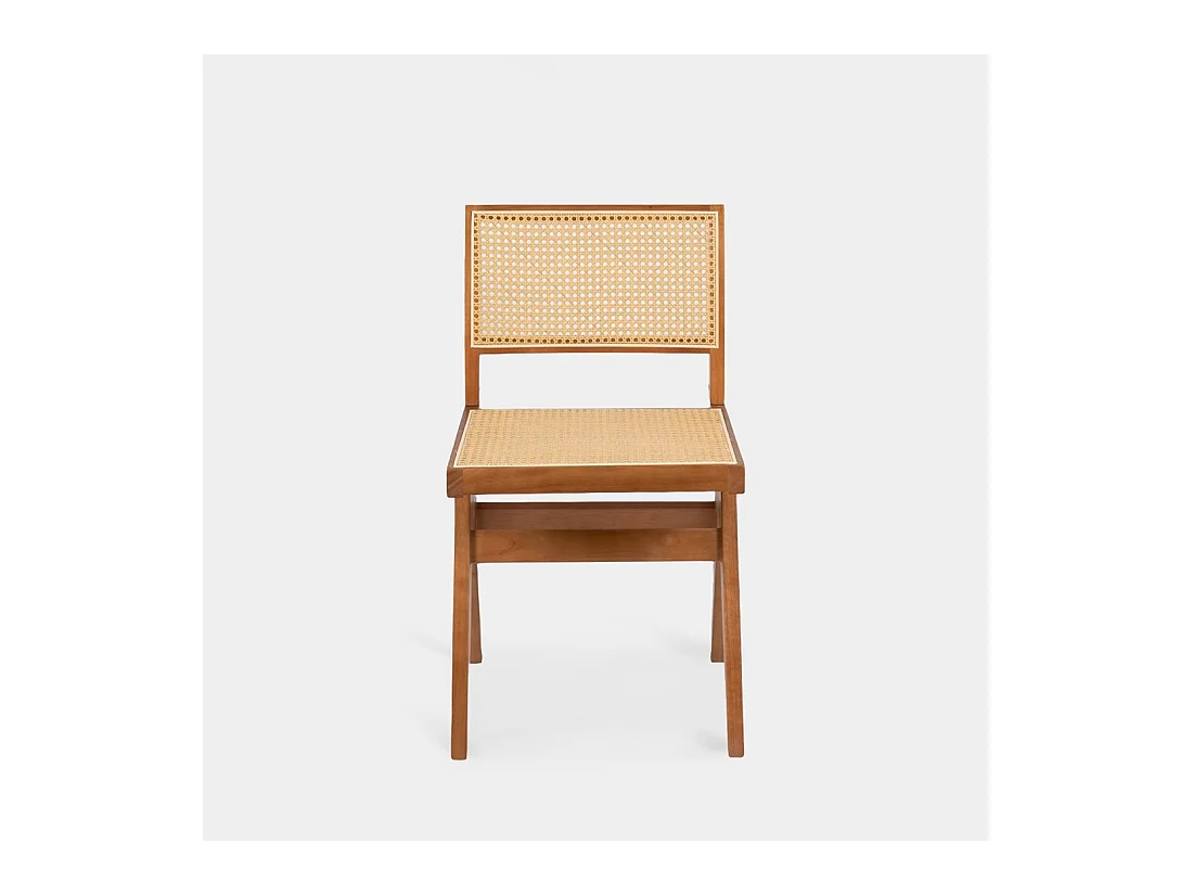 Chaise de salle à manger en bois noyer 44x80 cm-Nelha