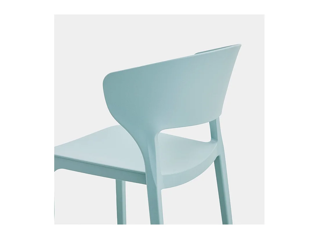 Chaise d'extérieur en plastique menthe 48x76 cm-Serin