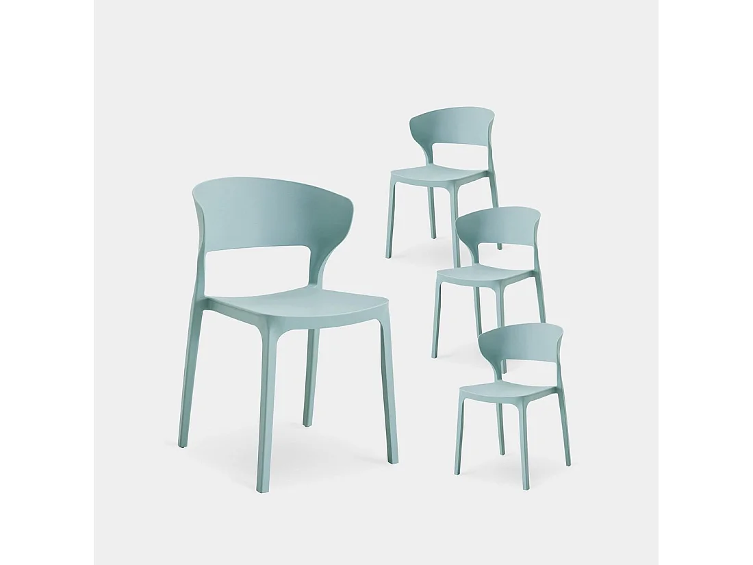 Packs 4 sillas Menta 48 x 76 cm