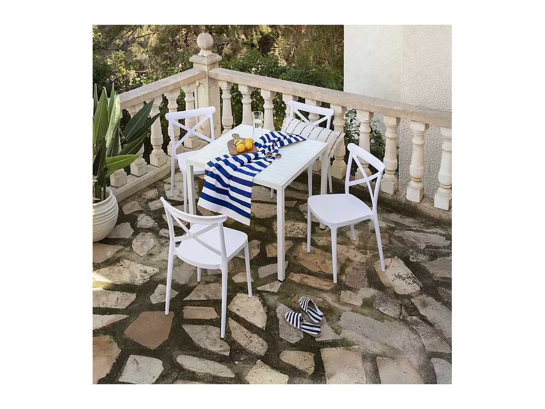 Packs 4 sillas Blanco 48 x 81 cm