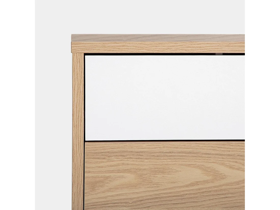 Mesita de noche flotante de Madera Natural-Blanco 30 x 40- Kanye