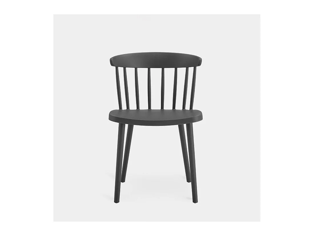 Packs 4 sillas Gris antracita 48 x 75 cm