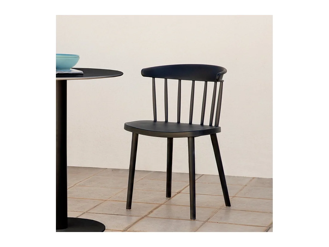 Packs 4 sillas Gris antracita 48 x 75 cm