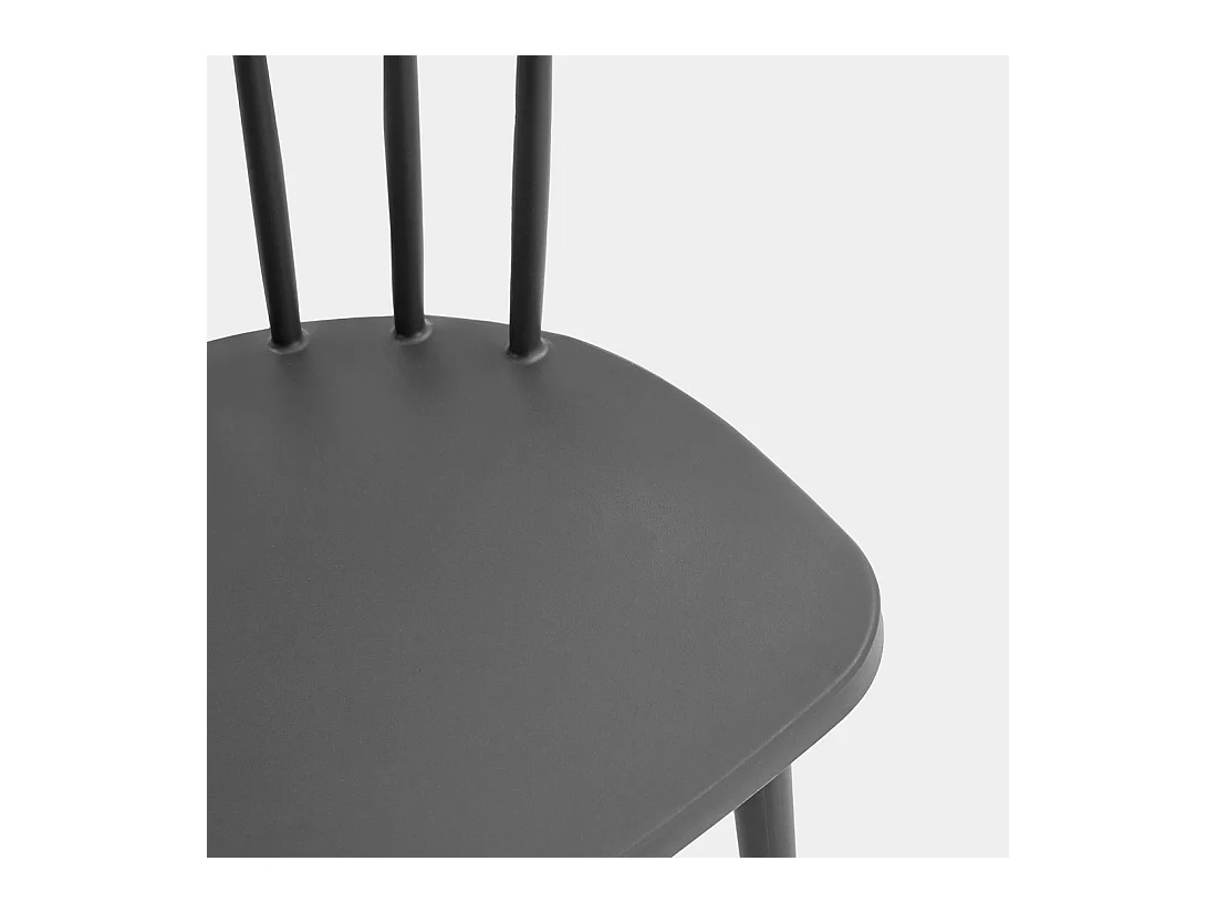 Packs 4 sillas Gris antracita 48 x 75 cm