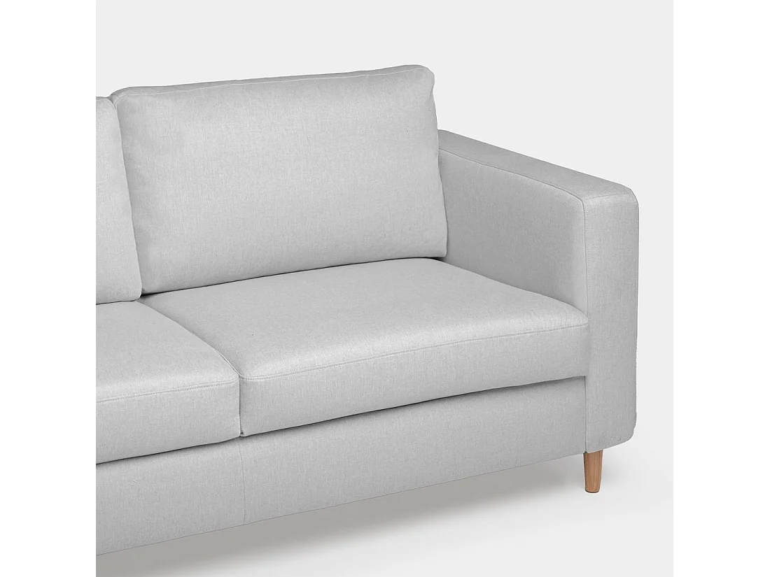 Sofá chaise longue de Poliéster Gris 83 x 245- Beth