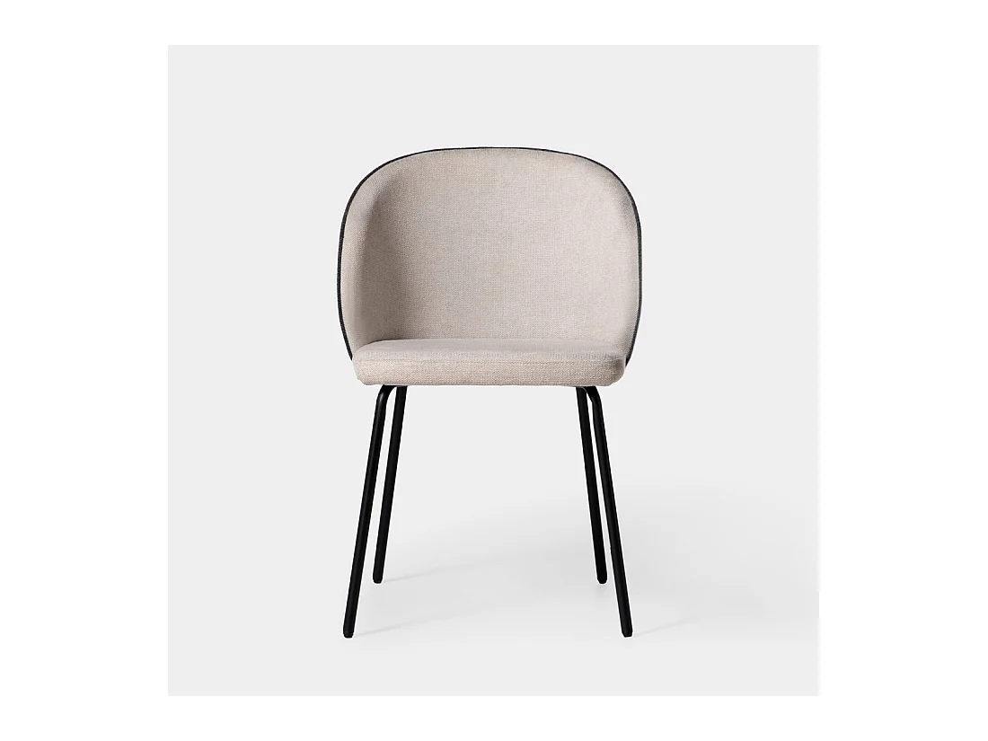 Silla de comedor de Tela Beige 80 x 49- Norah