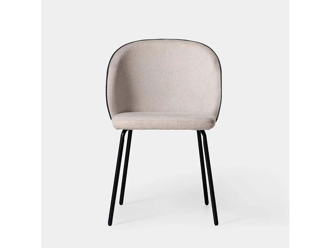 Silla de comedor de Tela Beige 80 x 49- Norah