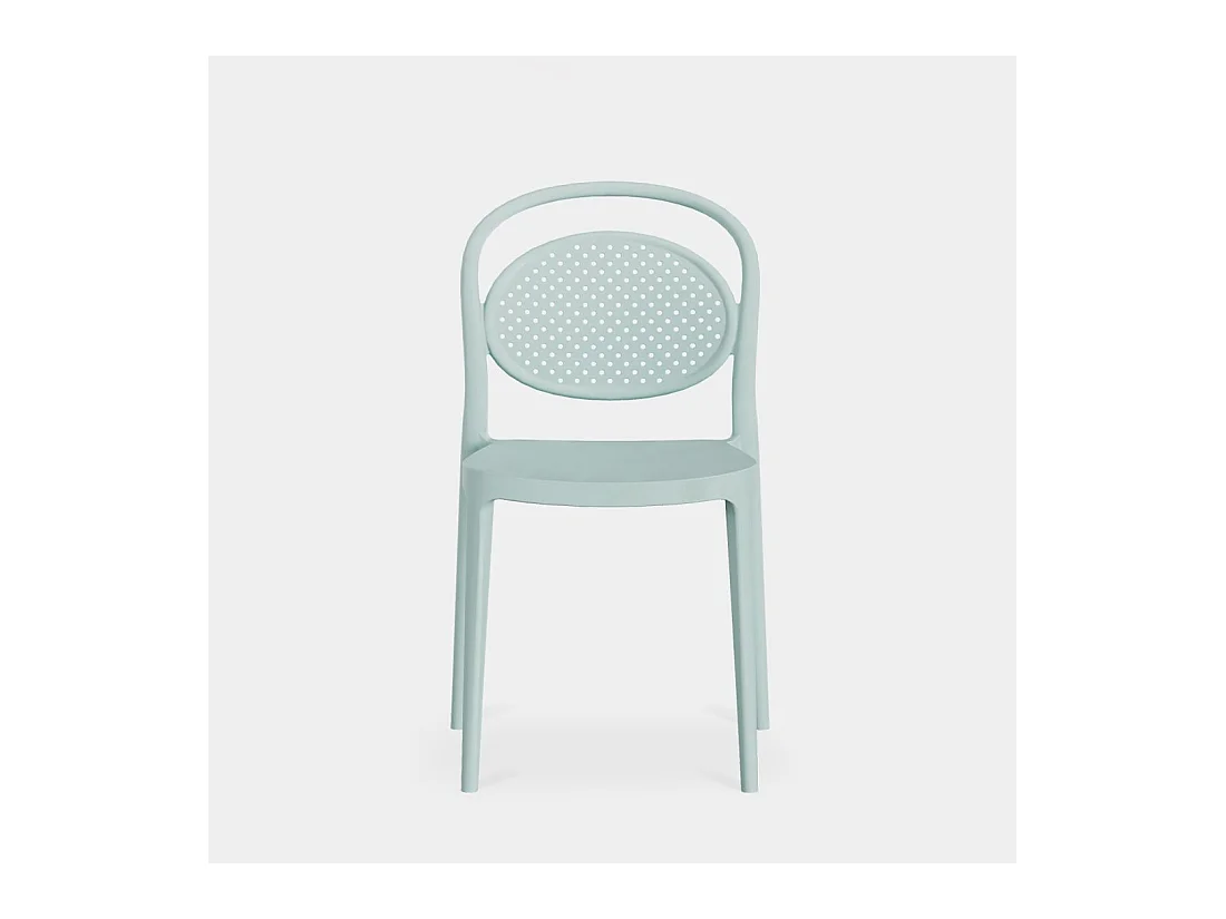 Chaise d'extérieur en plastique menthe 43x80 cm-Kira