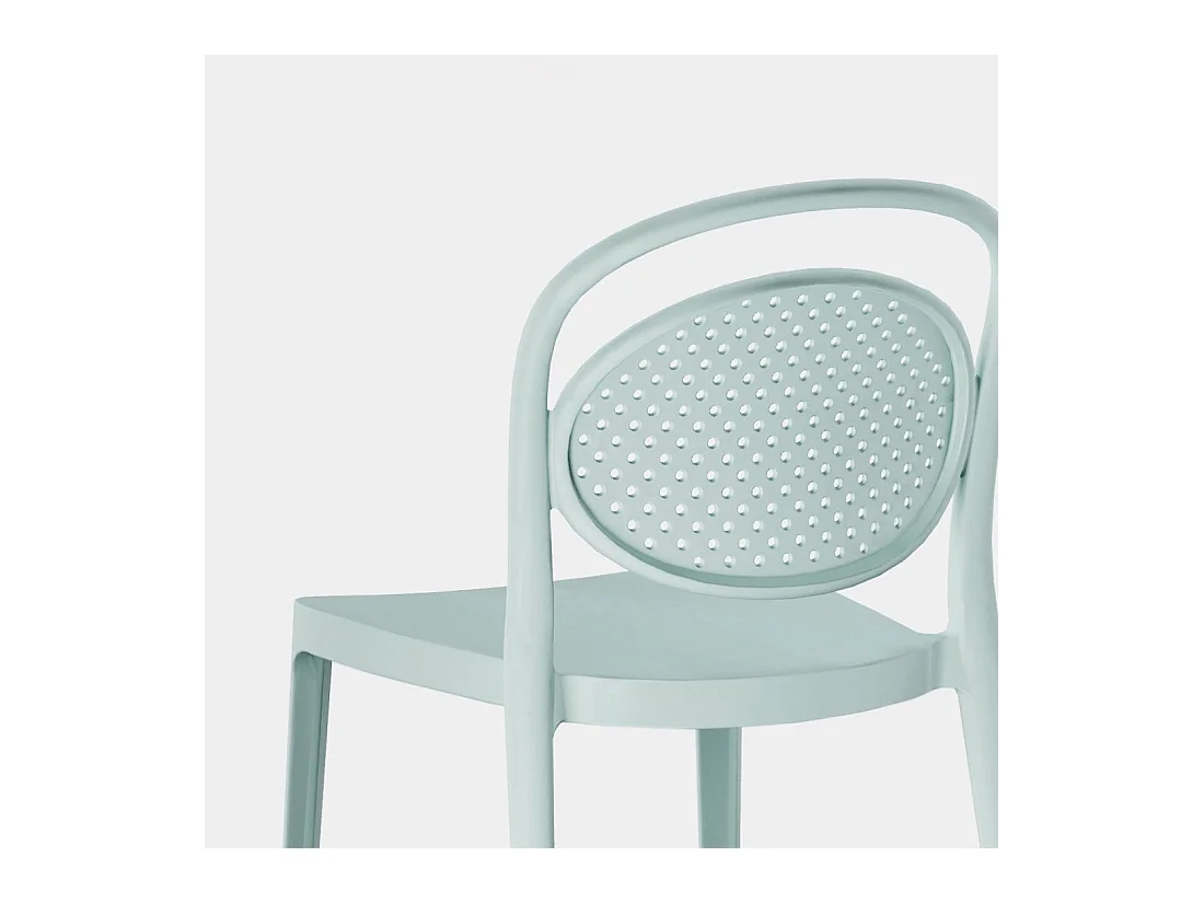 Chaise d'extérieur en plastique menthe 43x80 cm-Kira