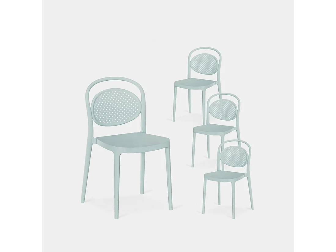 Packs 4 sillas Menta 43 x 80 cm