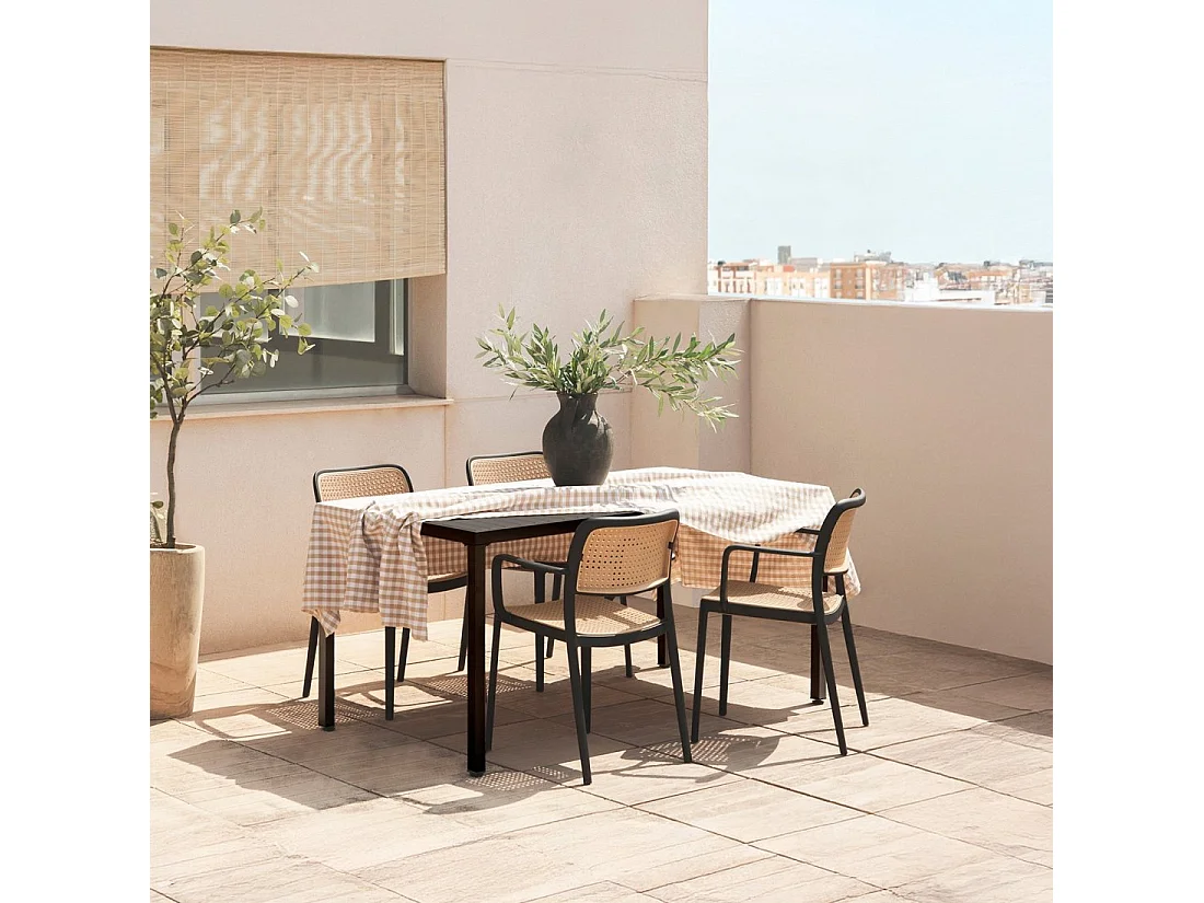 Packs 4 sillas Negro 57 x 81 cm