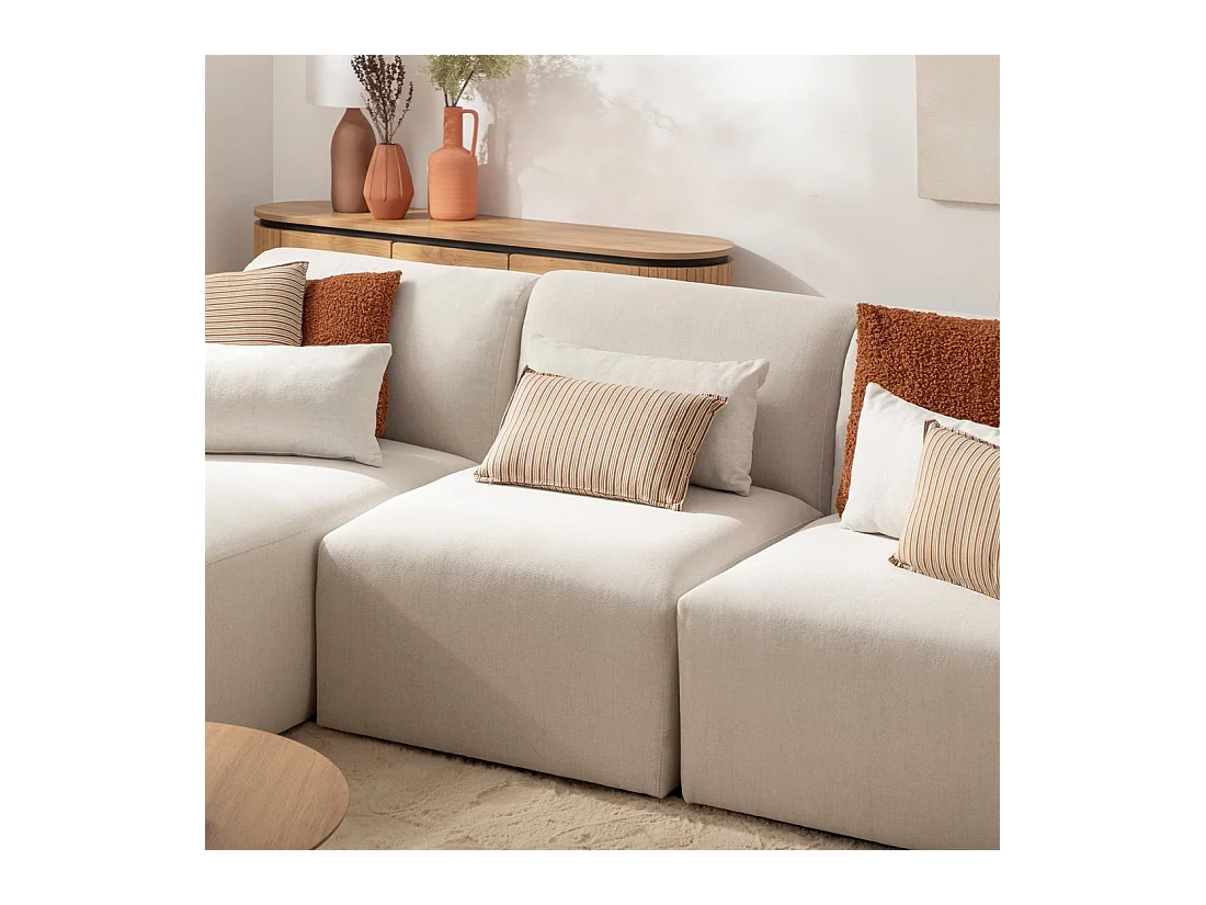 Canapé modulaire en tissu beige 80x87 cm-Cillian