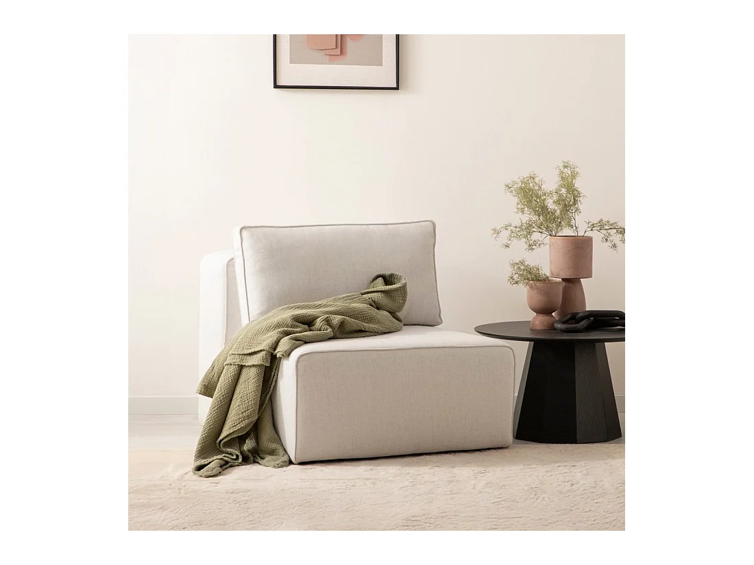 Canapé modulaire en tissu beige 80x78 cm-Owen