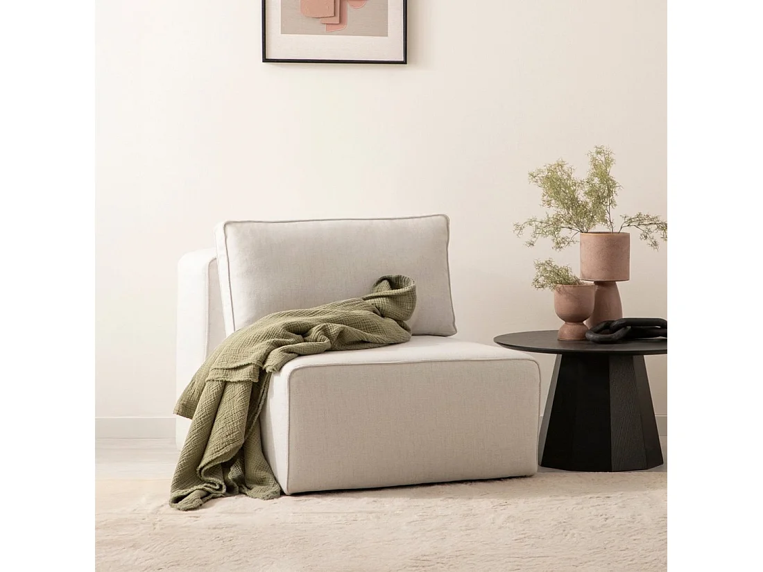 Canapé modulaire en tissu beige 80x78 cm-Owen