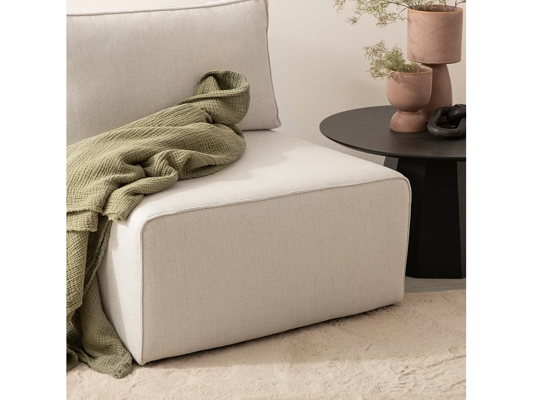 Canapé modulaire en tissu beige 80x78 cm-Owen