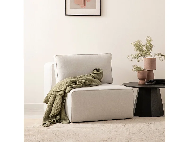 Sofá modular de Poliéster Beige 78 x 80- Owen