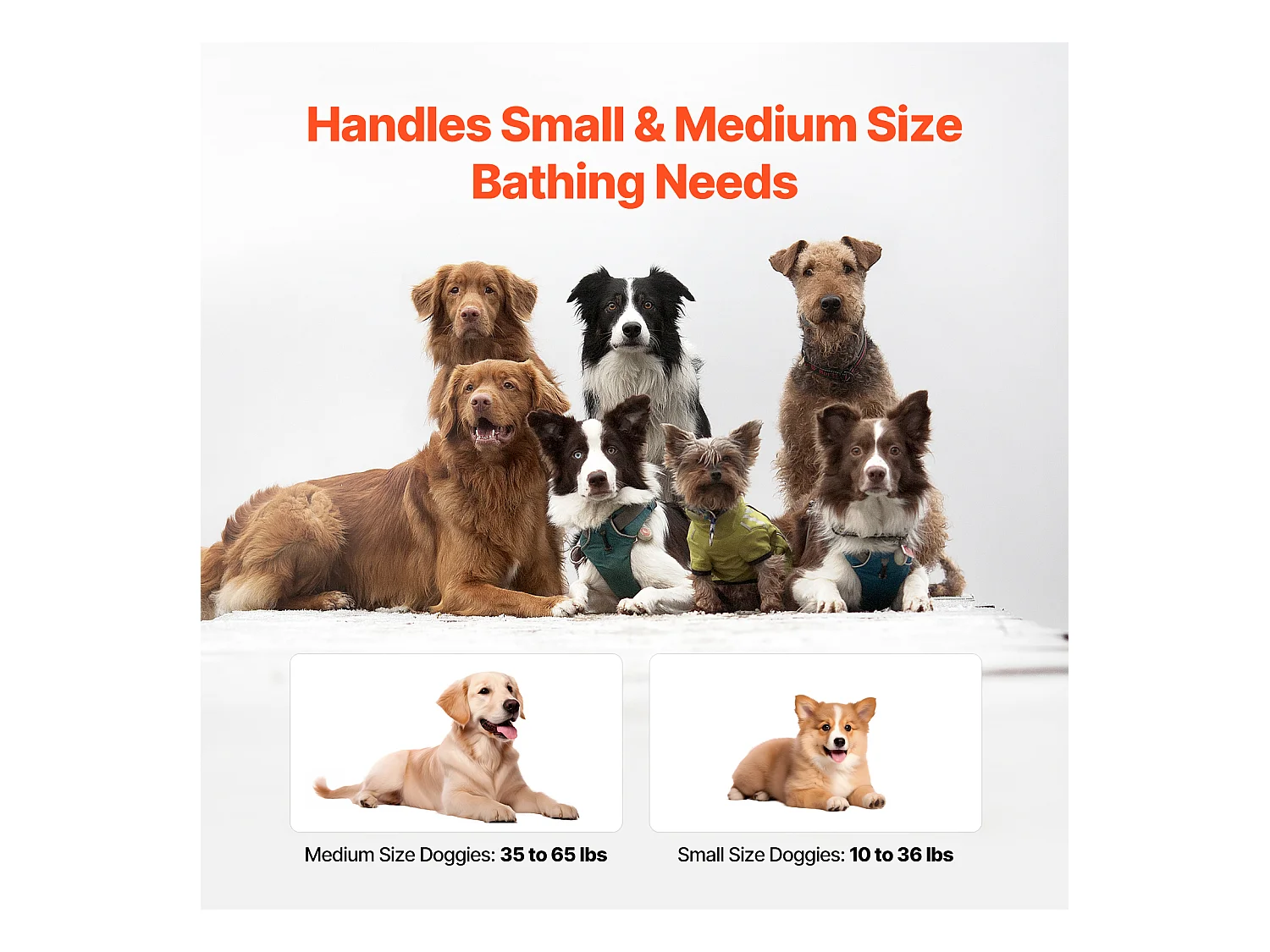 Baignoire de Toilettage, SucceBuy Baignoire Pliable pour Petits Animaux de Compagnie, Grise